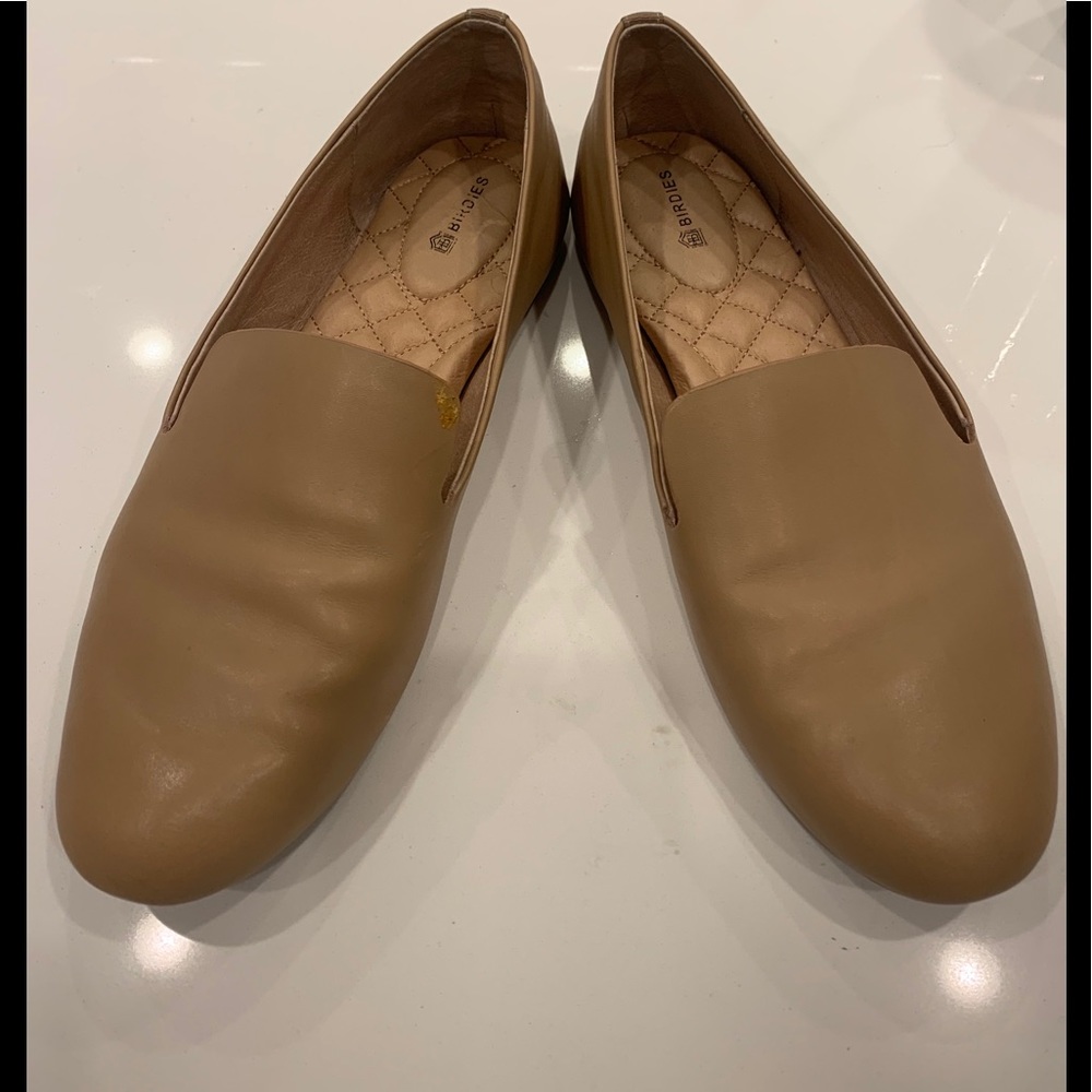 Birdies Starling flats in taupe leather 9.5